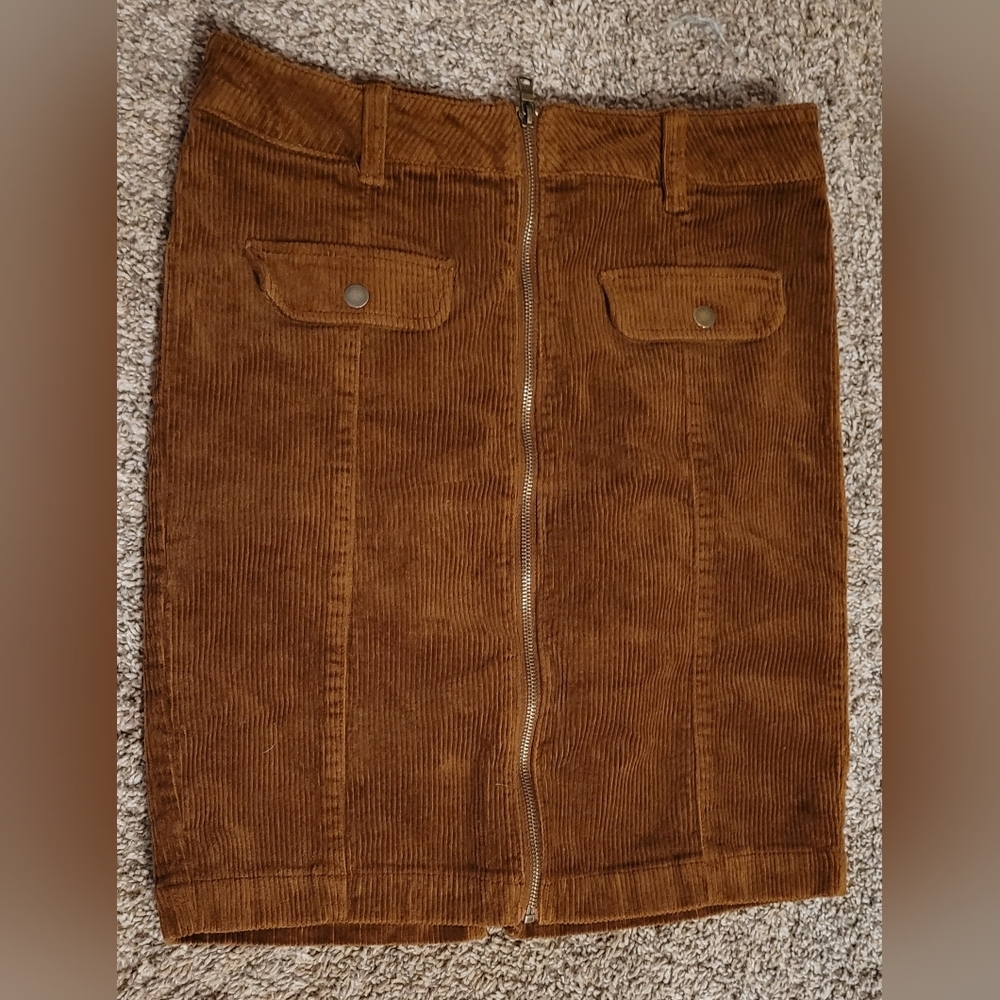 Brown Corduroy Skirt